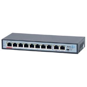 MaxLink PoE switch PSBT-10-8P-250 (náhrada za PSAT-10-8P-250), 10x LAN/8x PoE 250m, 802.3af/at/bt