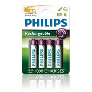Philips baterie AA 2100mAh MultiLife, NiMh - 4ks