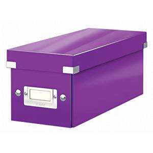 Krabice na CD Leitz Click&amp;Store, purpurová