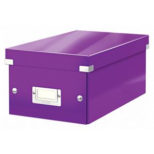LEITZ Krabice na DVD  Click&amp;Store, purpurová