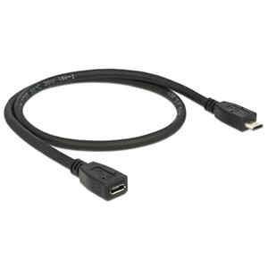 Delock prodlužovací kabel USB micro-B samec &gt; micro-B samice 0.5 m