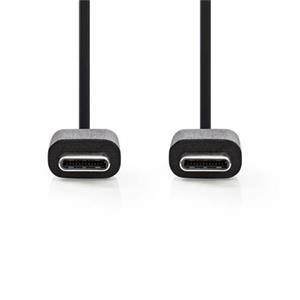 Nedis CCGB60700BK10 - USB 2.0 kabel | Typ-C Zástrčka - Typ-C Zástrčka | 1 m | Černá barva