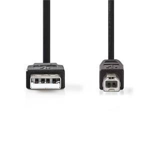 Nedis CCGB60100BK30 - USB 2.0 kabel | A Zástrčka - B Zástrčka | 3 m | Černá barva