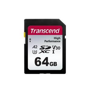 Transcend 64GB SDXC 330S UHS-I U3 V30 A2 paměťová karta, 100 MB/s R, 60 MB/s W