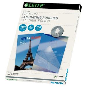 Laminovací kapsy Leitz A4 se směrovací technologií, 100 mic (100 ks)