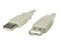 PremiumCord USB 2.0 kabel prodlužovací, A-A, 5m