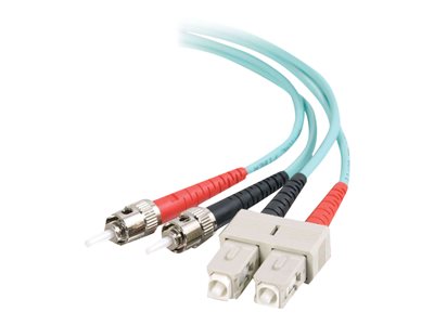 C2G SC-ST 10Gb 50/125 OM3 Duplex Multimode PVC Fiber Optic Cable (LSZH)