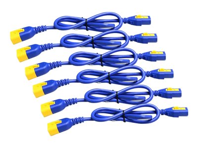 APC Power Cord Kit (6 ea), Locking, C13 TO C14, 0.6m, Blue