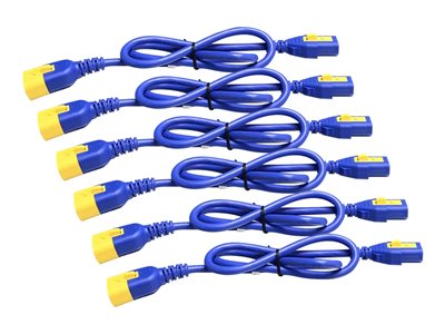 Power Cord Kit (6 ea), Locking, C13 to C14, 1.2m, Blue