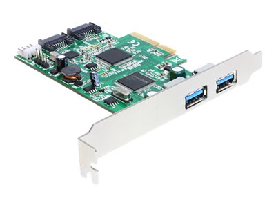 Delock PCI Express Card &gt; 2 x external USB 3.0, 2 x internal SATA 6 Gb/s