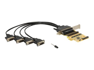 Delock PCI Express Card &gt; 4 x Serial with voltage supply