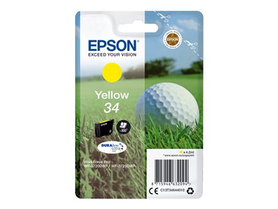 Epson Singlepack Yellow 34 DURABrite Ultra Ink