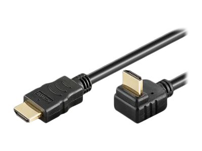 PremiumCord Kabel HDMI+Ethernet, zlac., 270°, 1m