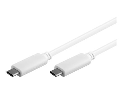 PremiumCord USB-C/male - USB-C/male, bílý, 1m