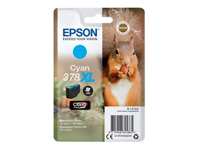 Epson Singlepack Cyan 378 XL Claria Photo HD Ink