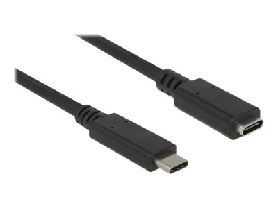 Delock Prodlužovací kabel SuperSpeed USB (USB 3.1 Gen 1) USB Type-C™ samec &gt; port samice 3 A 1,0 m černý