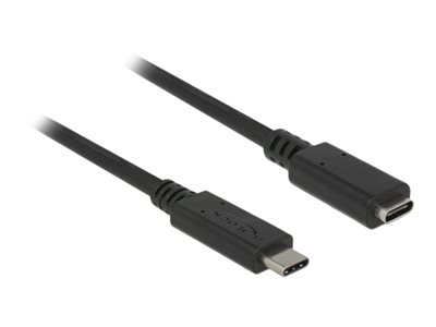 Delock Prodlužovací kabel SuperSpeed USB (USB 3.1 Gen 1) USB Type-C™ samec &gt; port samice 3 A 2,0 m černý