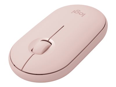 Logitech Pebble M350/Cestovní/Optická/Bezdrátová USB + Bluetooth/Růžová
