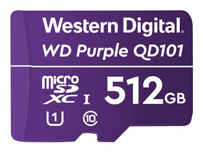 WD MicroSDXC karta 512GB Purple WDD512G1P0C Class 10 (R:100/W:60 MB/s)