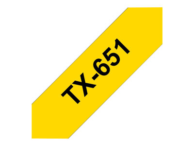 Brother - TX-651, žlutá / černá (24mm)