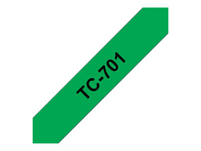 Brother - TC-701, zelená/černá (12mm)