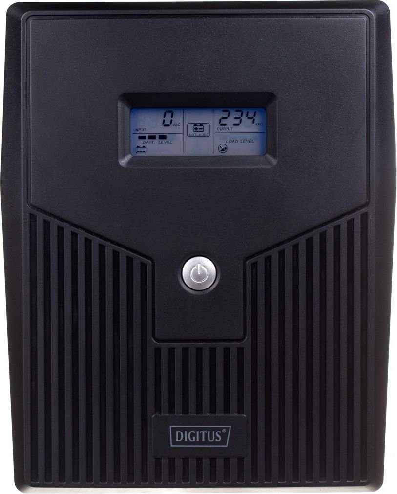 DIGITUS Professional Line-Interactive UPS, 2000VA / 1200W 12V / 9Ah x2 baterie, 4x CEE 7/7, AVR, USB, RS232, RJ11 / 45, LCD disple